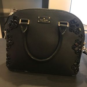 Black beaded Kate Spade purse